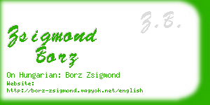 zsigmond borz business card